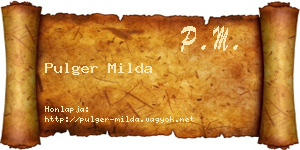 Pulger Milda névjegykártya